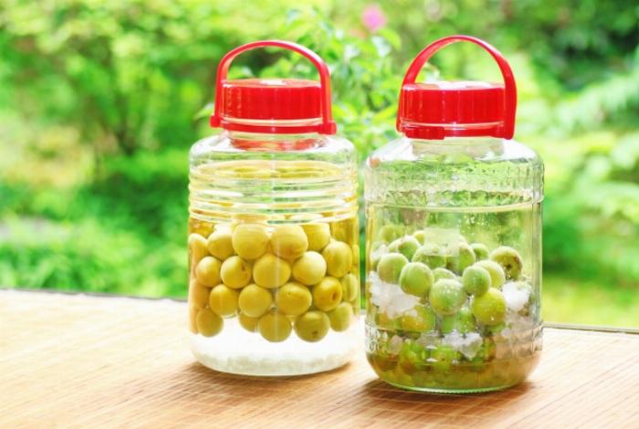 自家製梅酒の小分けに最適な様々なサイズや形のおしゃれなガラス瓶